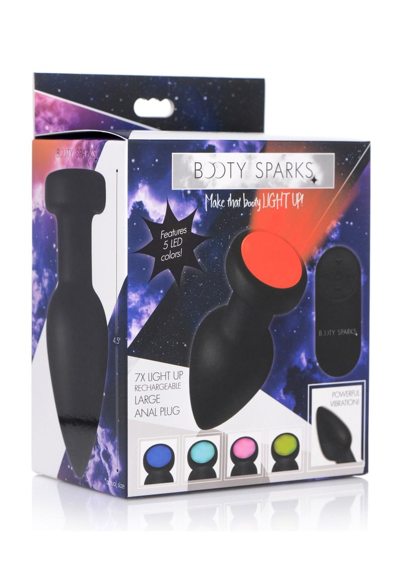 Booty Sparks Silicone Vibrating Led Plug - True Pleasures