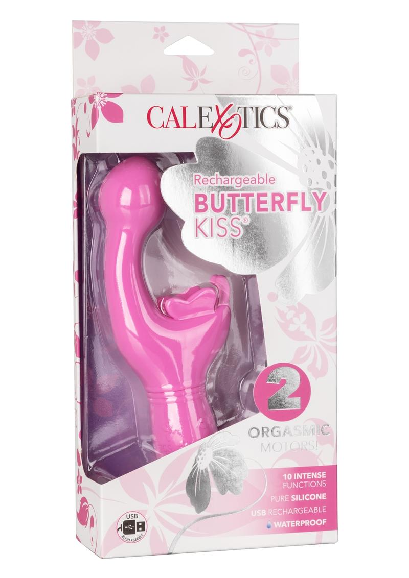 Butterfly Kiss Rechargeable Silicone Dual Vibrator - True Pleasures