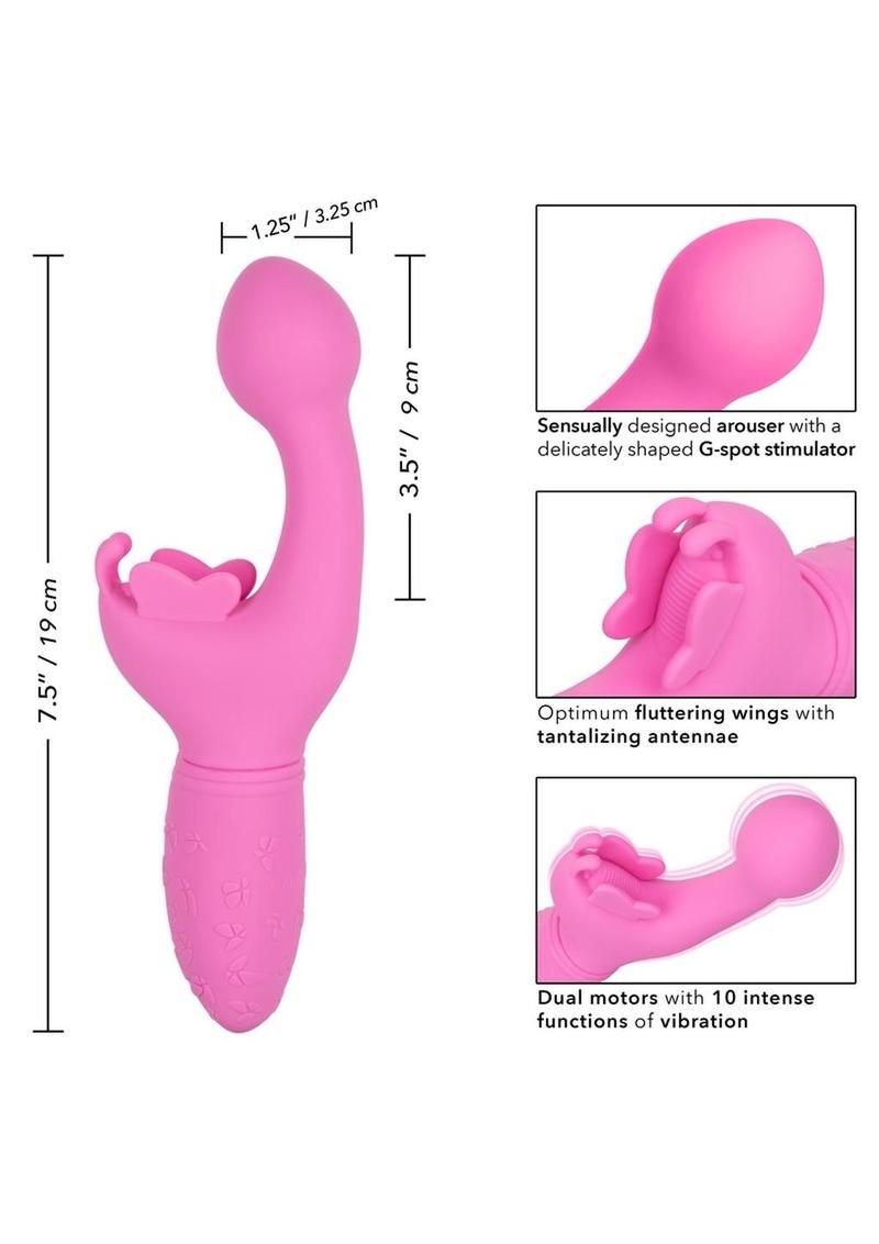 Butterfly Kiss Rechargeable Silicone Dual Vibrator - True Pleasures