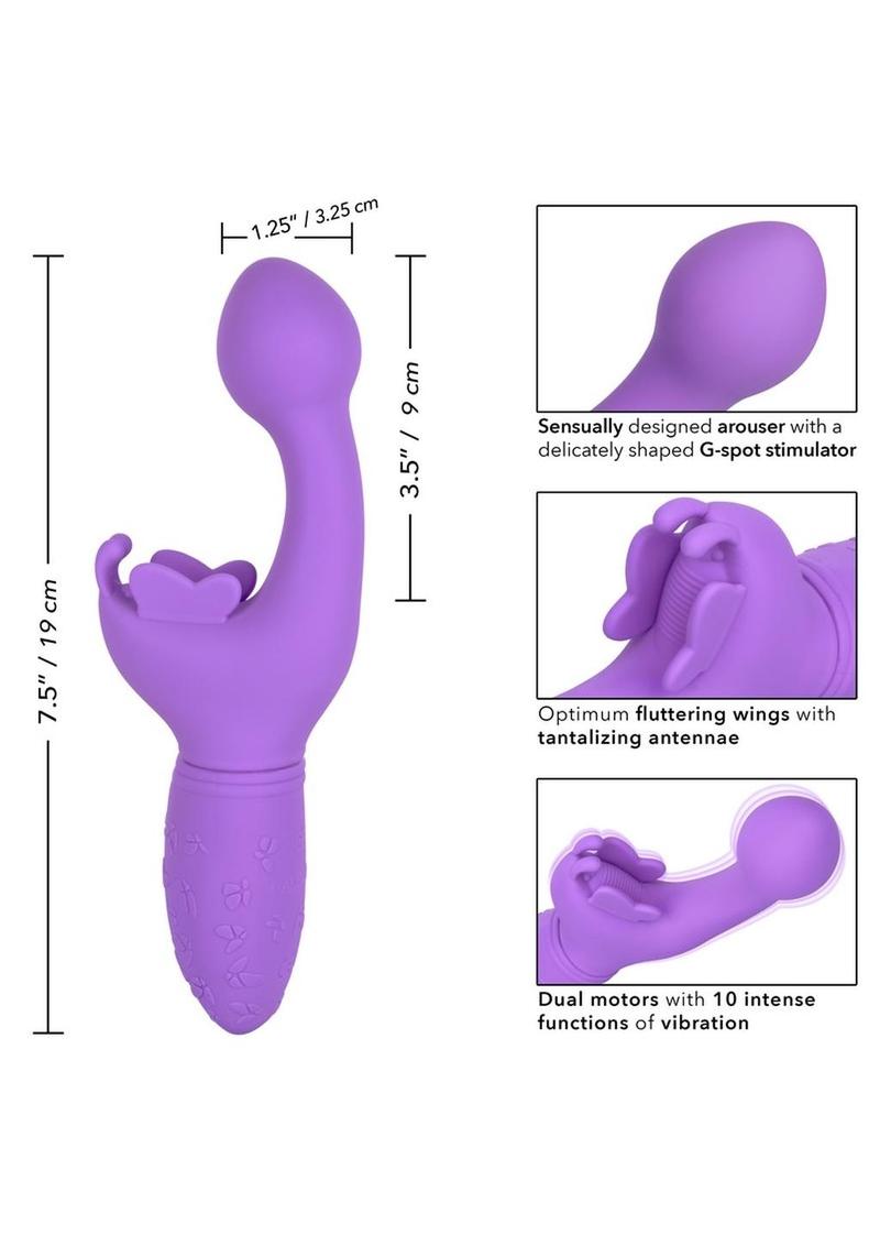 Butterfly Kiss Rechargeable Silicone Dual Vibrator - True Pleasures