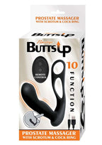 Butts Up Rechargeable Silicone Prostate Massager with Scrotum and Cock Ring - True Pleasures