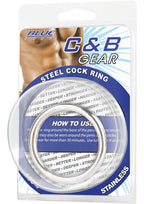 C and B Gear Steel Cock Ring - True Pleasures