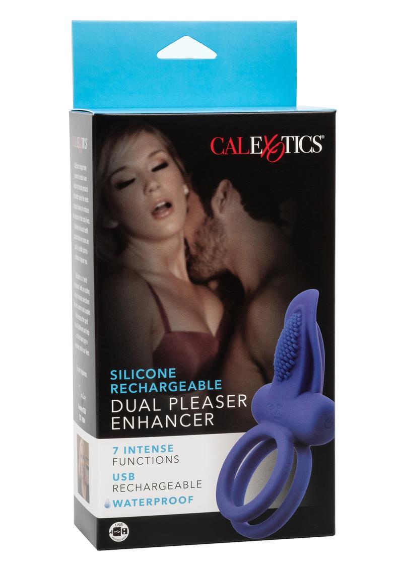 Calexotics Silicone Rechargeable Dual Pleasure Enhancer Cock Ring - True Pleasures