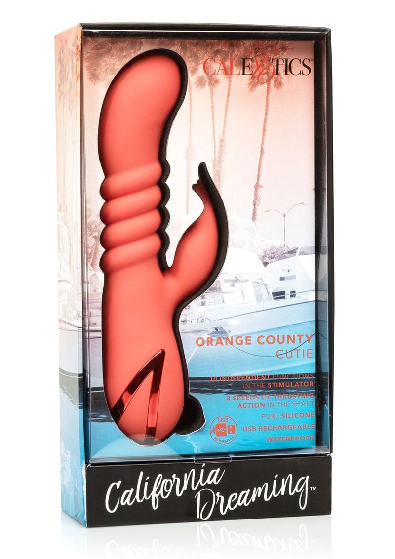 California Dreaming Orange County Cutie Rechargeable Silicone Vibrator - True Pleasures