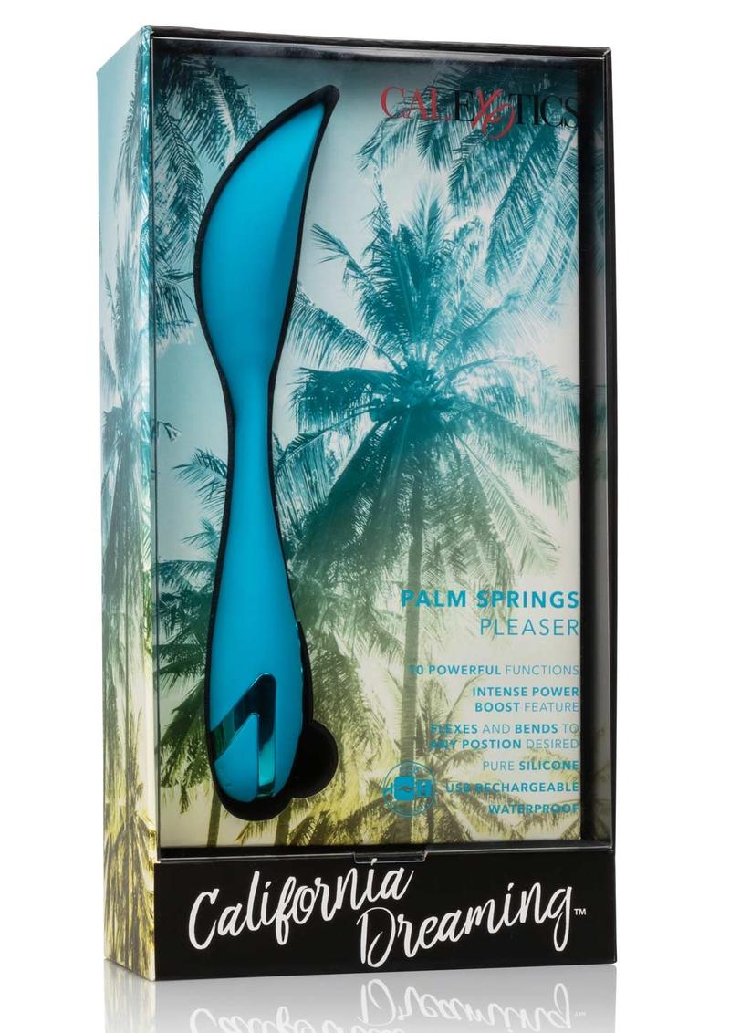 California Dreaming Palm Springs Pleaser Rechargeable Silicone Contoured Vibrator - True Pleasures