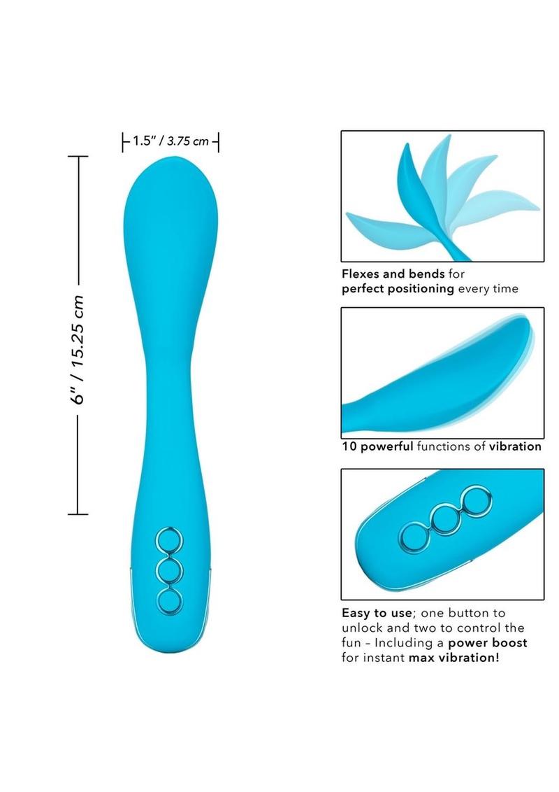 California Dreaming Palm Springs Pleaser Rechargeable Silicone Contoured Vibrator - True Pleasures