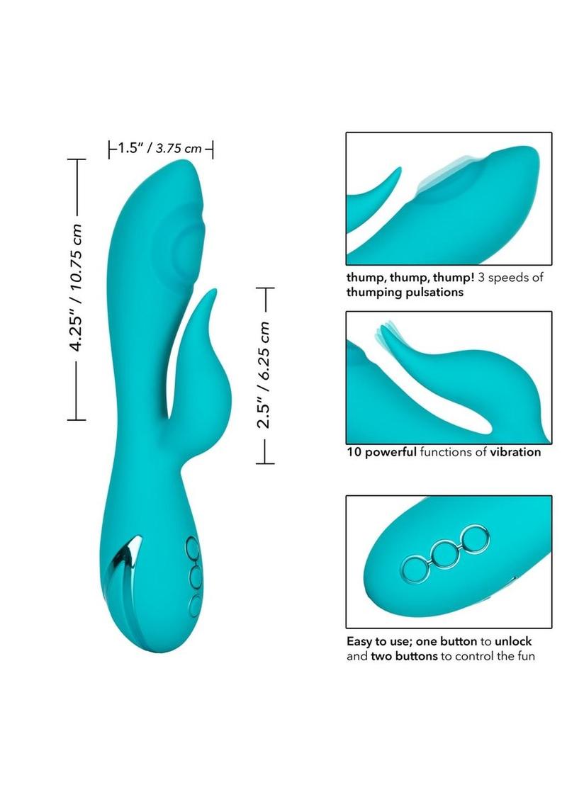 California Dreaming Santa Monica Starlet Rechargeable Silicone Thumping Vibrator - True Pleasures