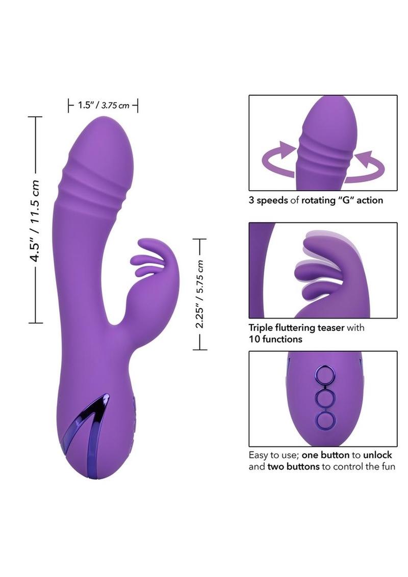 California Dreaming West Coast Wave Rider Silicone Rechargeable Rabbit Vibrator - True Pleasures