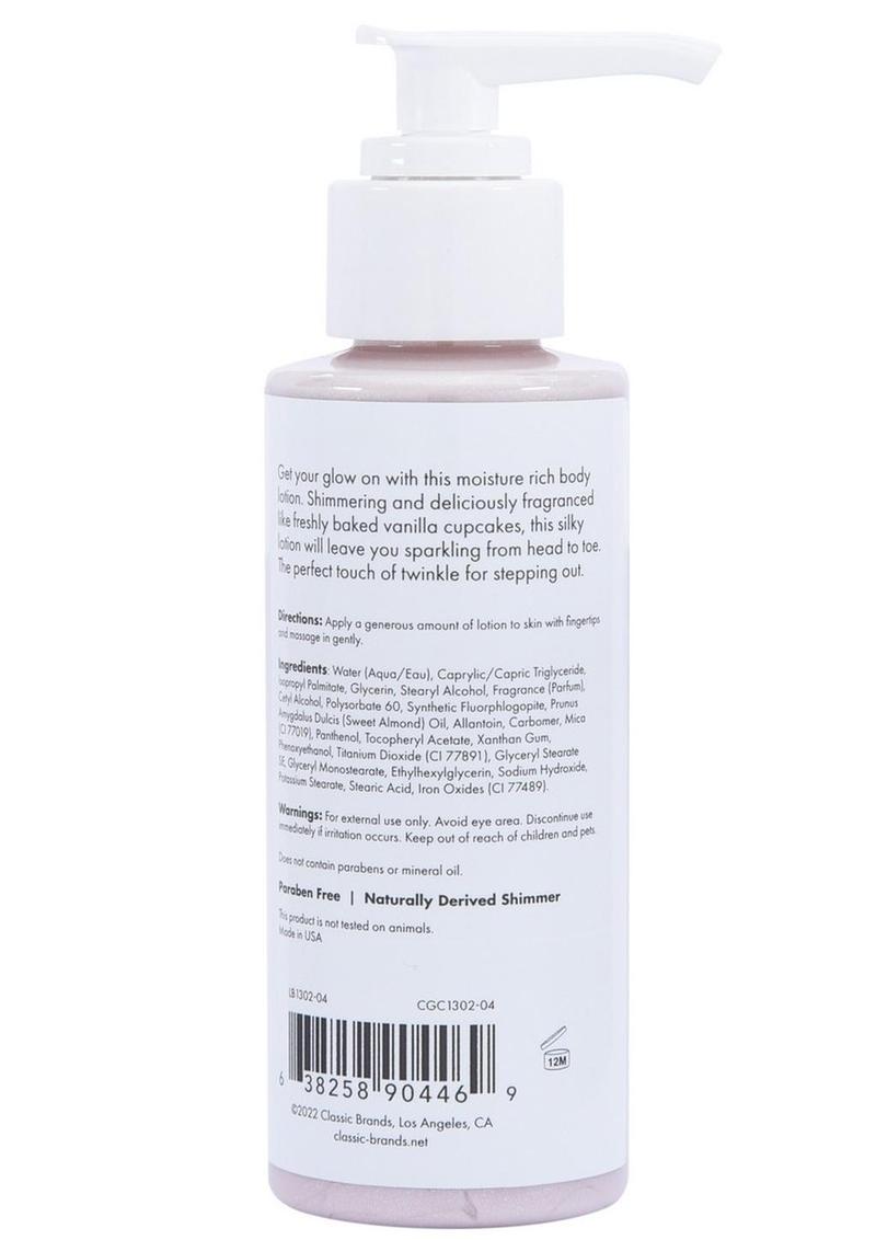 CG Glow Vanilla Cupcake Fragranced Shimmer Lotion - True Pleasures