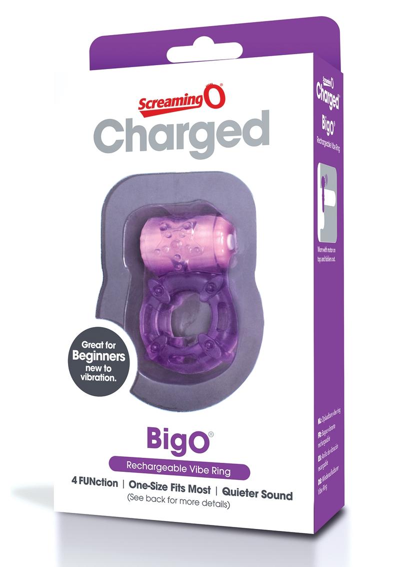 Charged Bigo Rechargeable Waterproof Vibrating Cock Ring - True Pleasures