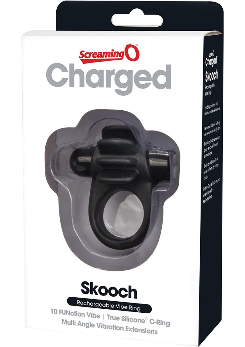 Charged Skooch Rechargeable Vibrating Silicone Cock Ring Waterproof - True Pleasures
