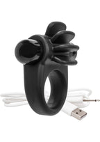 Charged Skooch Rechargeable Vibrating Silicone Cock Ring Waterproof - True Pleasures