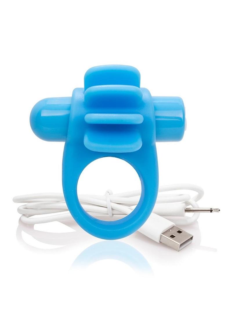Charged Skooch Rechargeable Vibrating Silicone Cock Ring Waterproof - True Pleasures