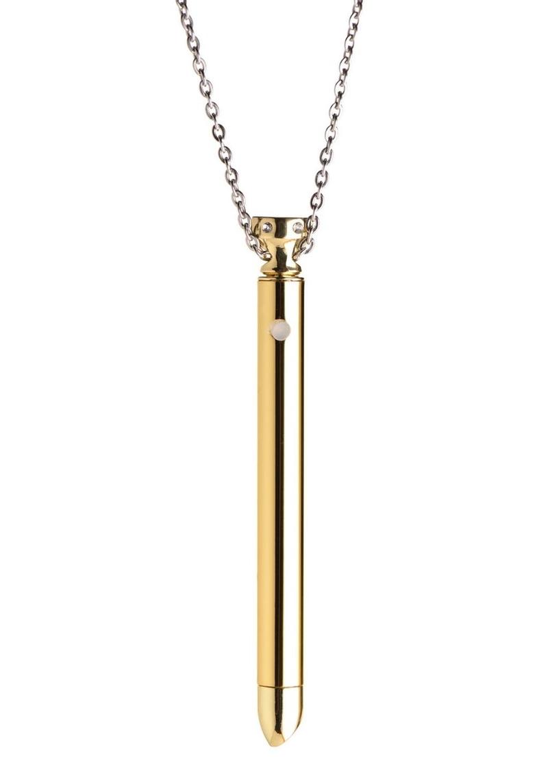 Charmed Rechargeable Stainless Steel 7x Vibrating Necklace - True Pleasures