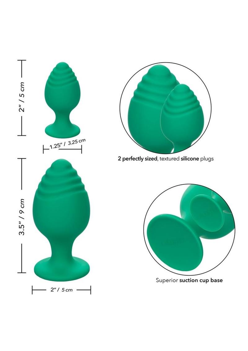 Cheeky Silicone Textured Anal Plugs - True Pleasures