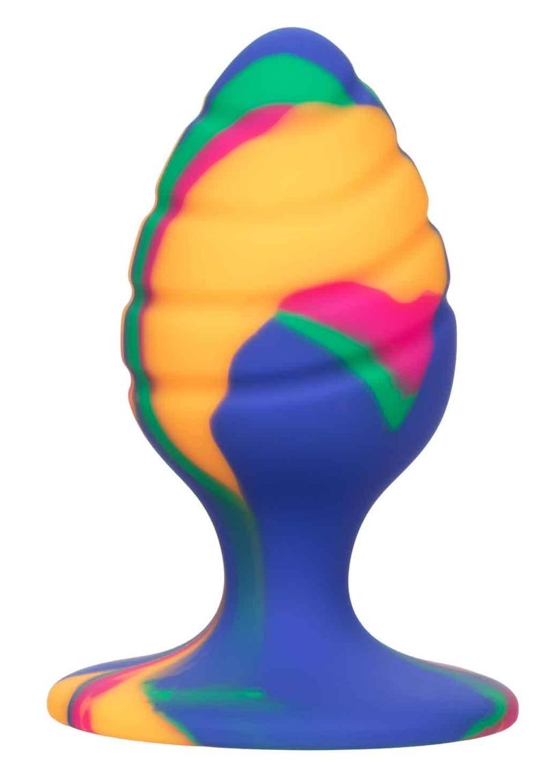 Cheeky Swirl Tie-Dye Silicone Plug - True Pleasures