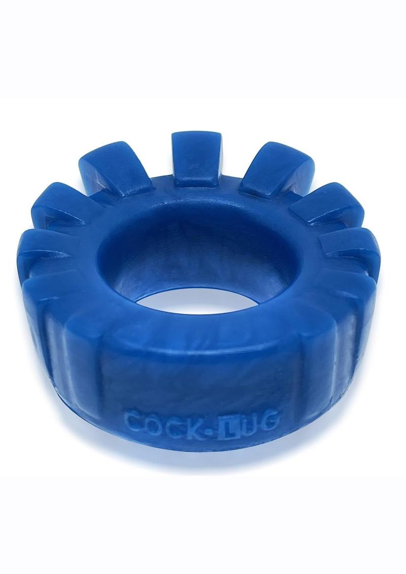 Cock-Lug Silicone Lugged Cock Ring - Marine - True Pleasures