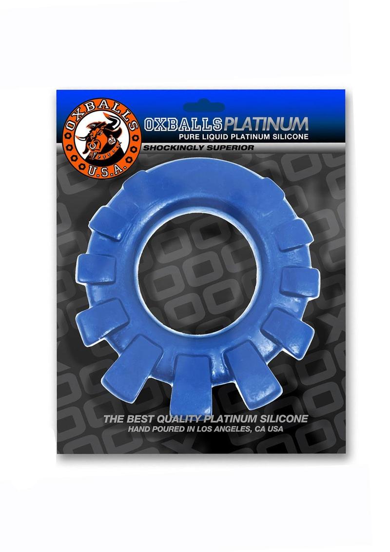 Cock-Lug Silicone Lugged Cock Ring - Marine - True Pleasures