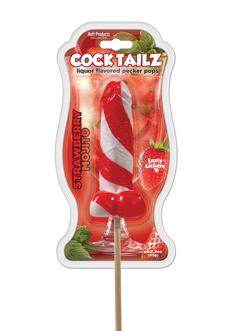 Cocktailz Liquor Flavored Pecker Pops - Red/White