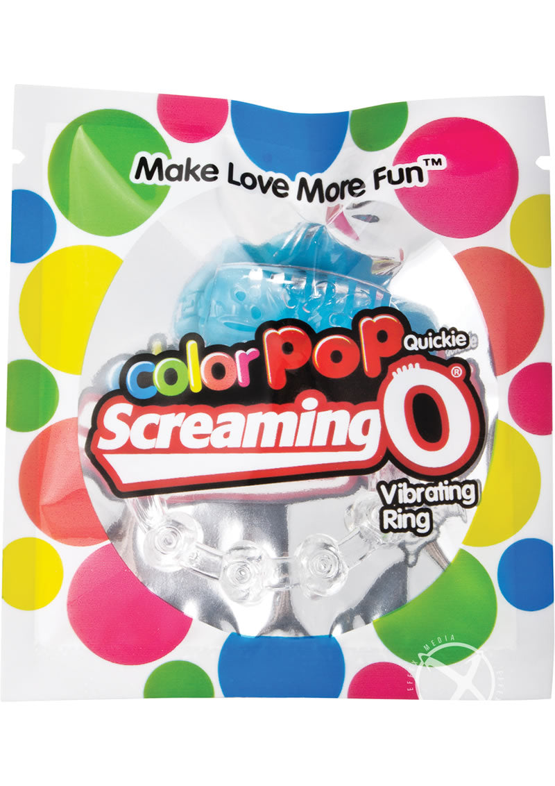 Color Pop Quickie Screaming O Vibrating Ring Silicone Cock Ring - True Pleasures