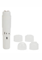 Compact Personal Travel Wand Massager with 4 Interchangeable Heads - True Pleasures