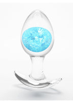 Cosmic Glams Silicone Anal Plug - Blue/Pink - Medium