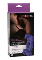 Couple's Enhancers Silicone Rechargeable Triple Orgasm Enhancer - True Pleasures