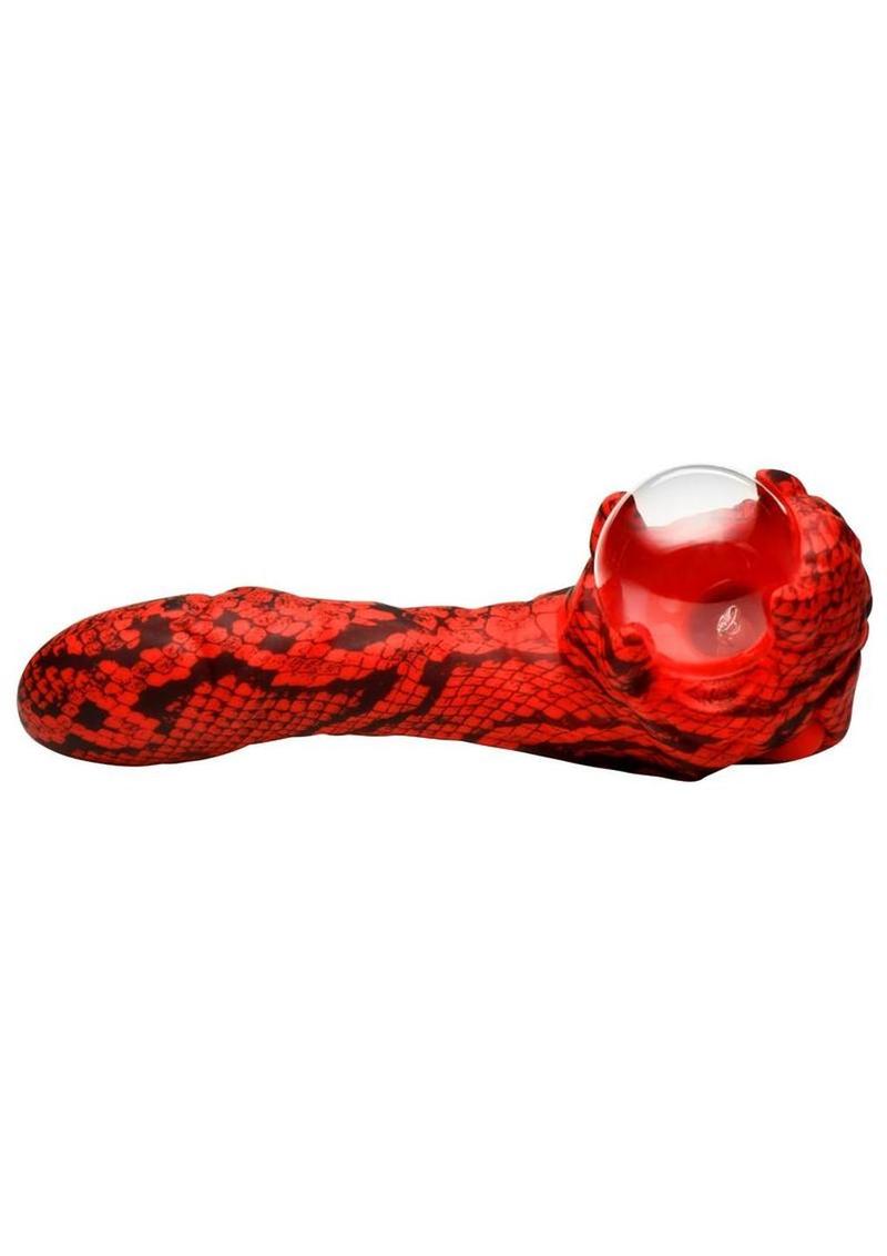 Creature Cocks Cobra Rechargeable Silicone Plasma Vibrator - Black/Red