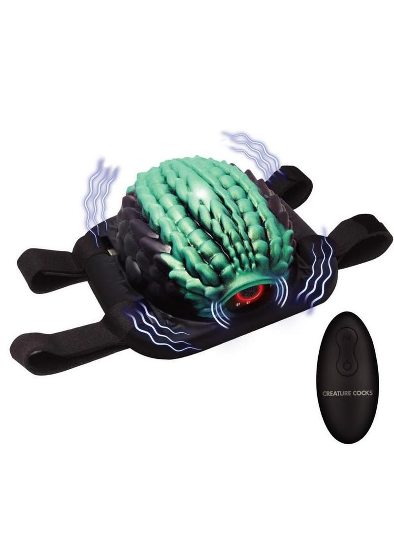 Creature Cocks Dragon Vibrating Rechargeable Silicone Grinder - Black/Teal