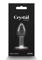 Crystal Desires Red Heart Glass Anal Plugs