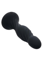 Deep Stud Rechargeable Silicone Reverberating Probe - Black
