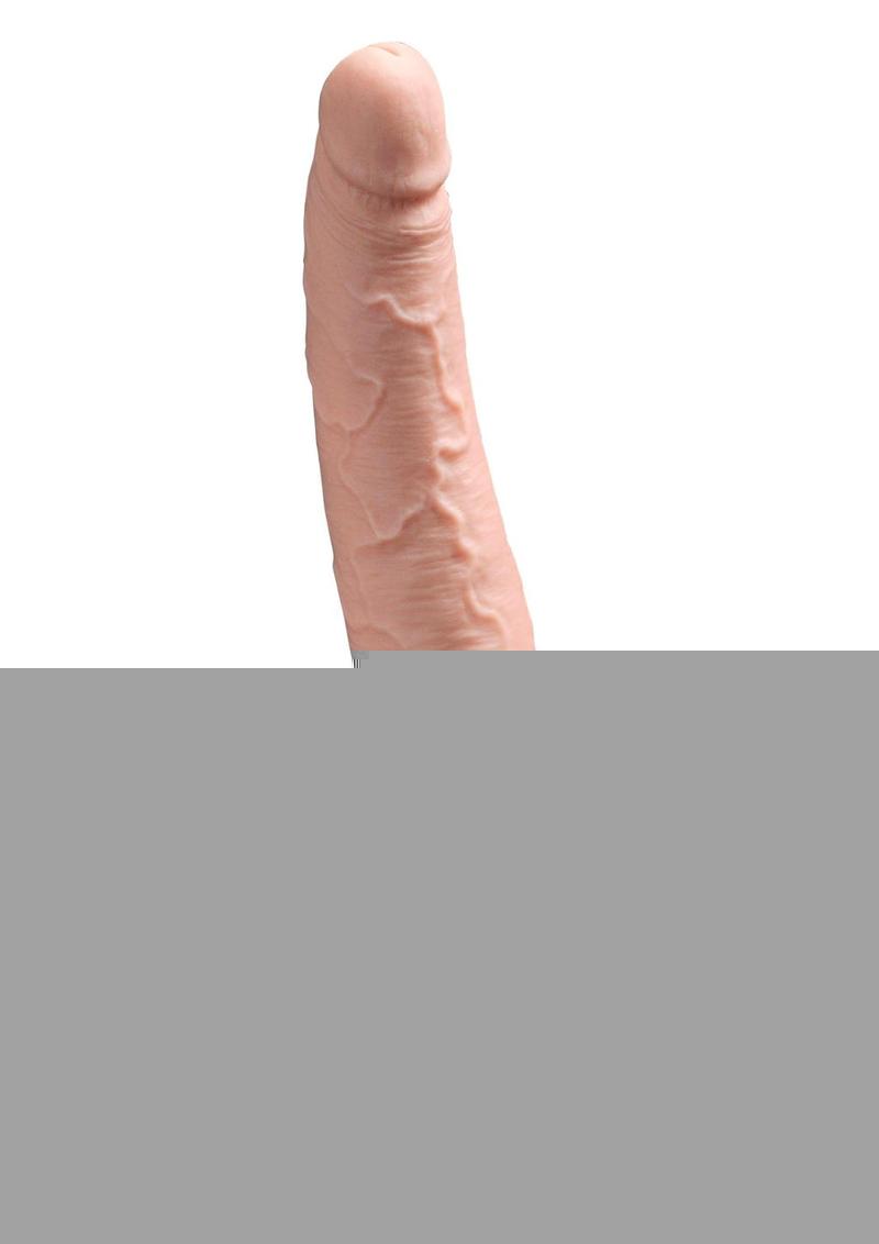 Fetish Fantasy Series Hollow Rechargeable Strap-On Dildo with Balls and Harness - Vanilla - 9in