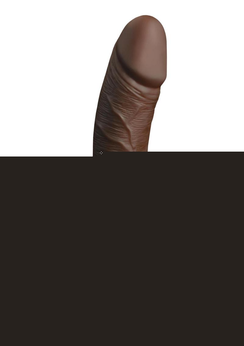 Fetish Fantasy Series Rechargeable Hollow Strap-On Dildo with Balls and Harness with Wireless Remote Control - Chocolate - 8in