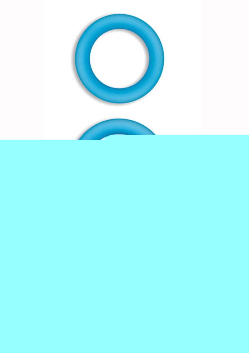 Firefly Halo Medium Silicone Cock Ring - Blue/Glow In The Dark - Medium