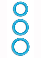 Firefly Halo Small Silicone Cock Ring - Blue/Glow In The Dark - Small