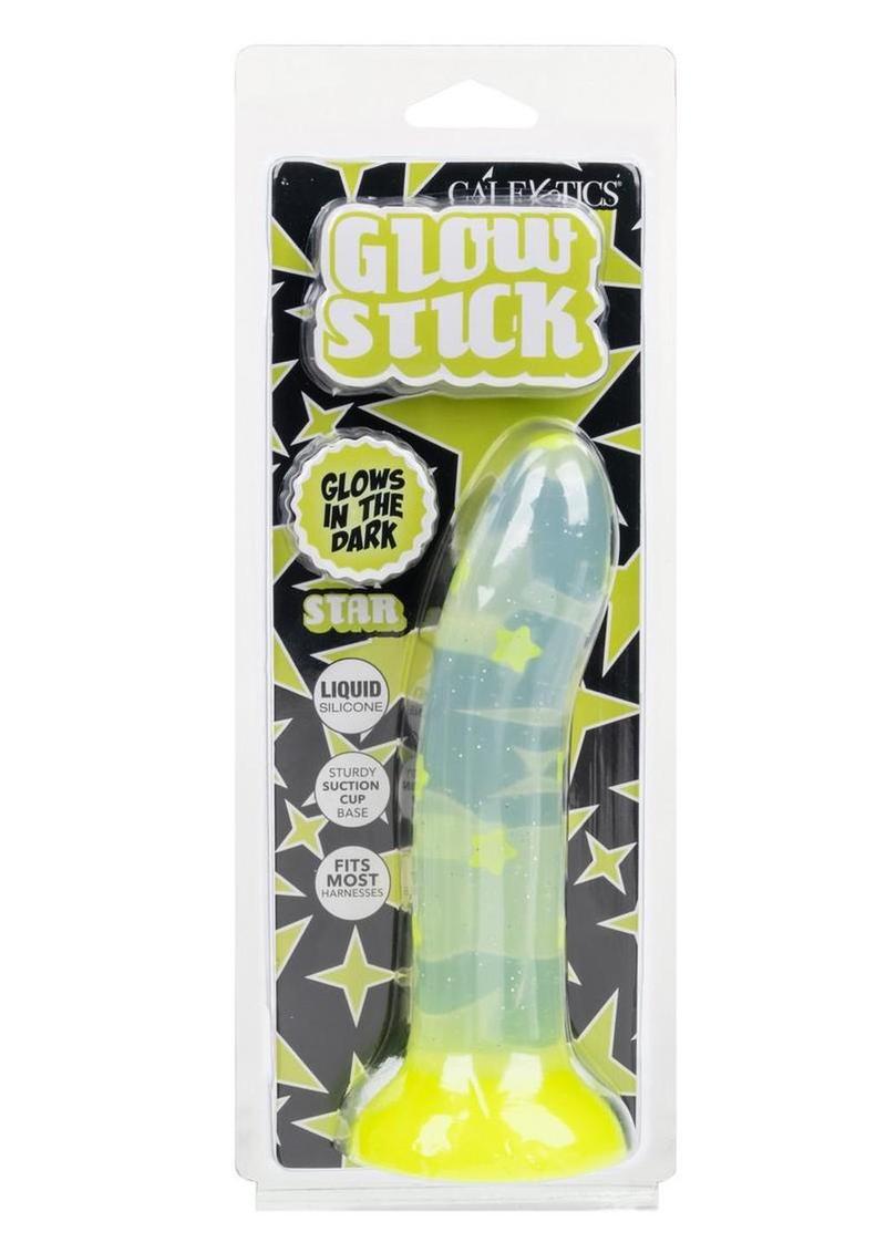 Glow Stick Star Silicone Glow In The Dark Dildo - Glow In The Dark/Yellow