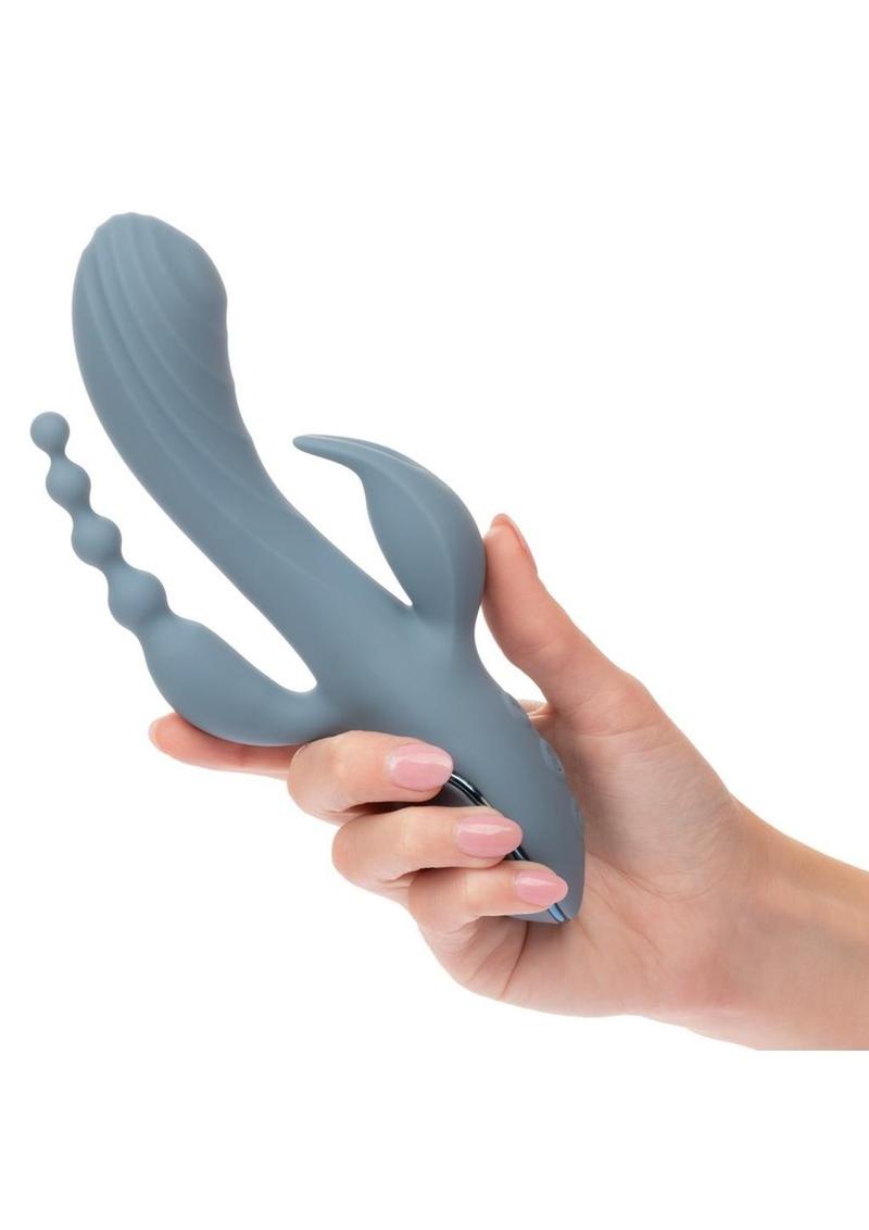 III Triple Ecstasy Rechargeable Silicone Stimulating Massager - True Pleasures