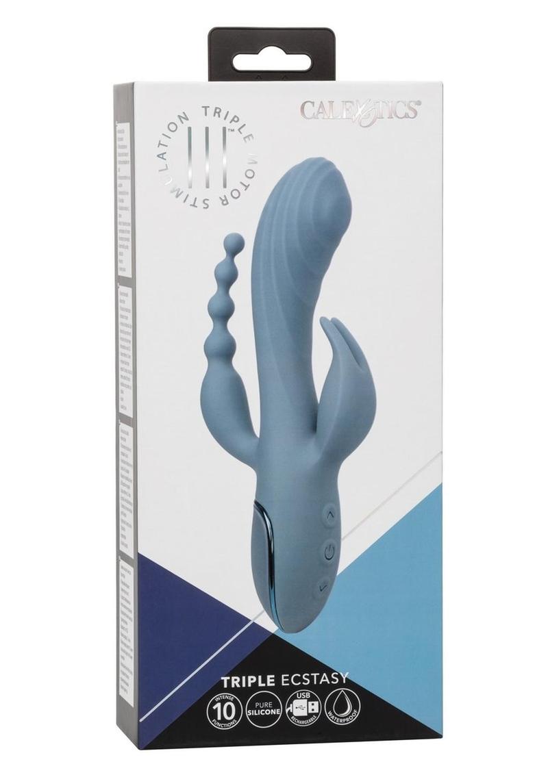 III Triple Ecstasy Rechargeable Silicone Stimulating Massager - True Pleasures