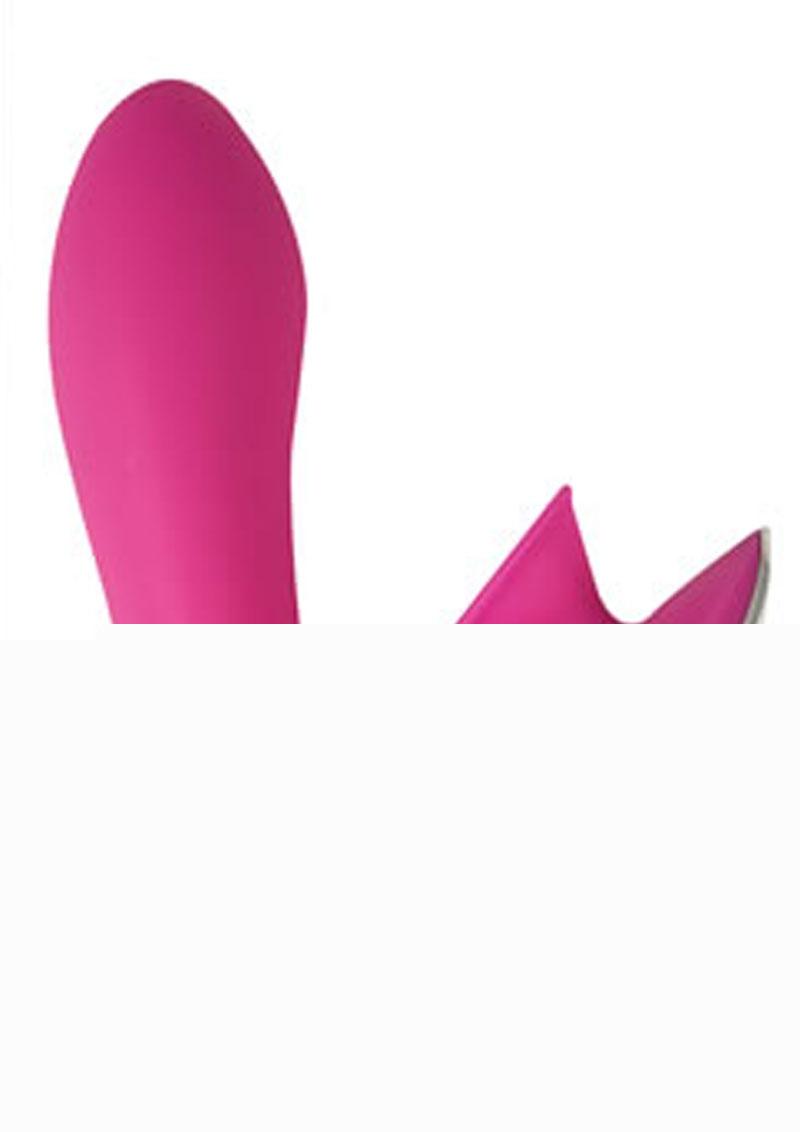 Infinitt Suction Massager Three Rechargeable Silicone Vibrator - Pink