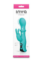 Inya Cyberluxe Rechargeable Silicone Rabbit Vibrator - Aqua/Blue