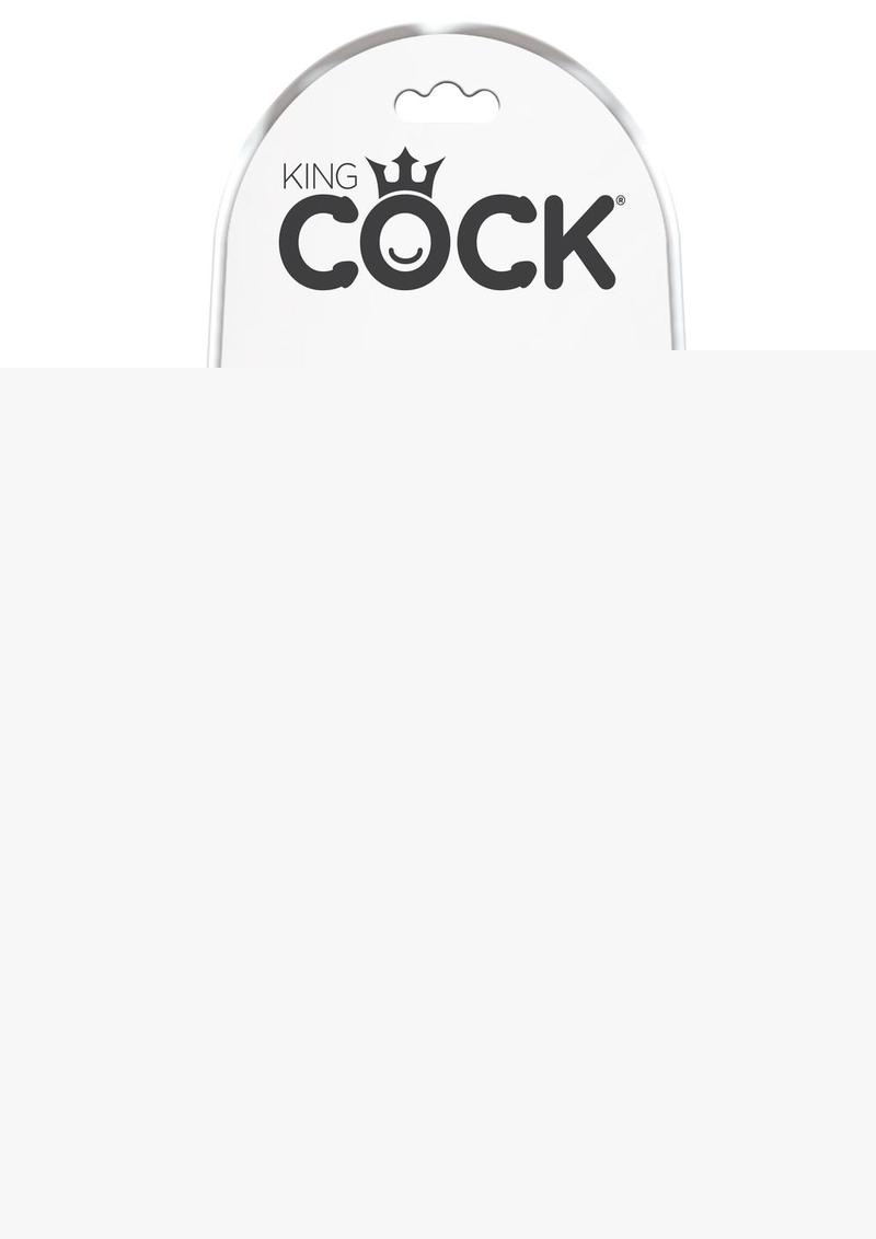 King Cock Dildo with Balls - Flesh/Vanilla - 6in