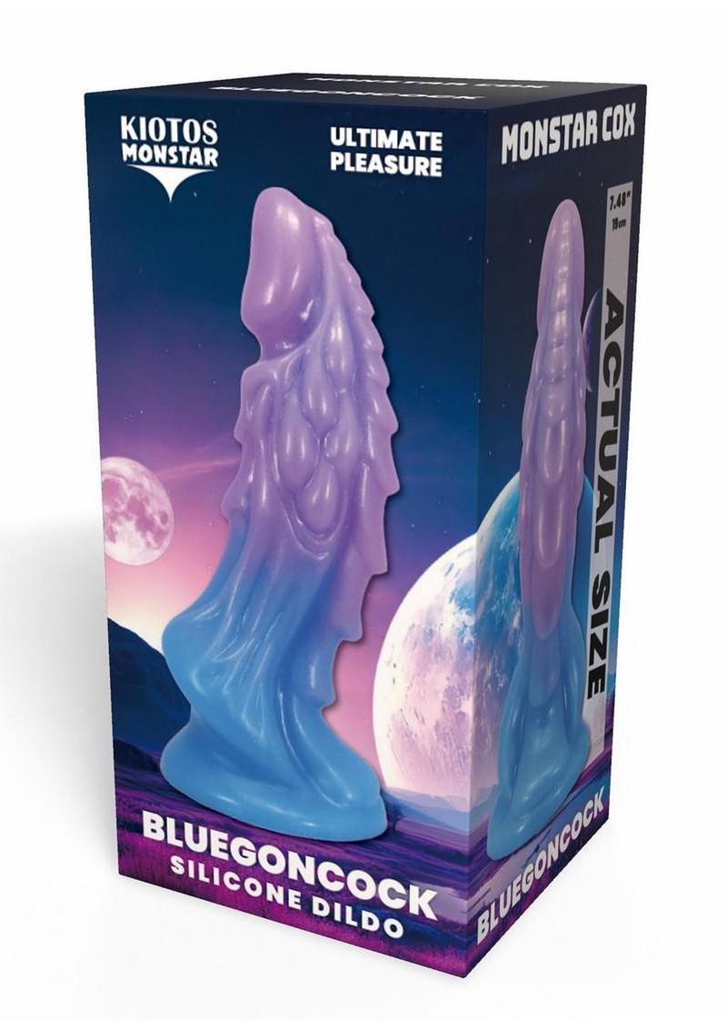 Kiotos Monstar Cox Bluegon Silicone Cock with Suction Cup - Blue