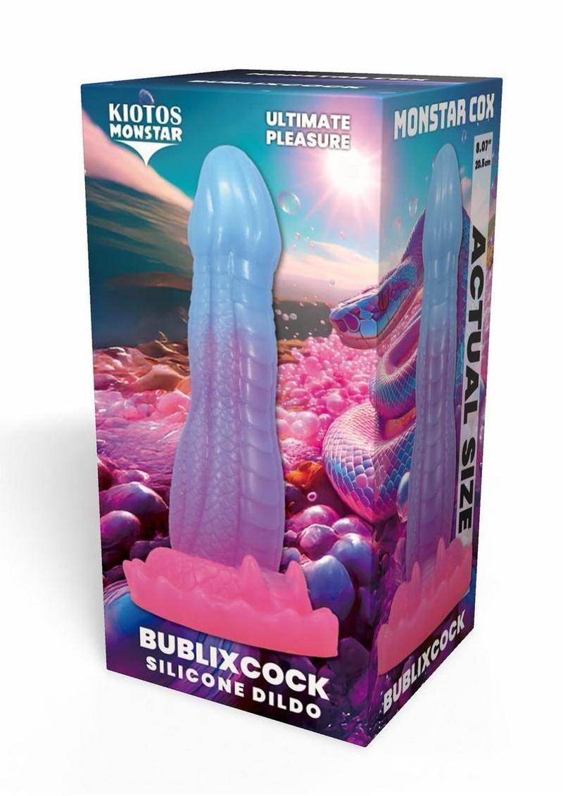 Kiotos Monstar Cox Bublynix Silicone Cock with Suction Cup - Blue/Pink
