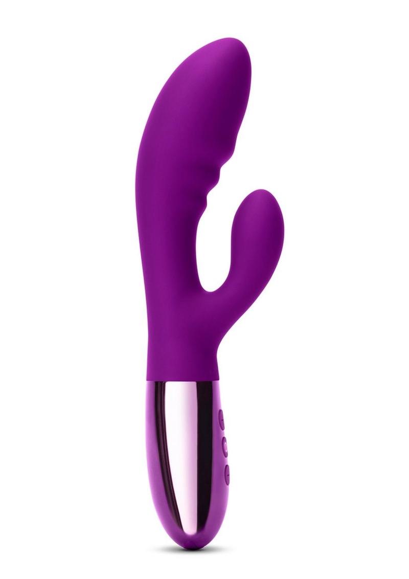 Le Wand Blend Rechargeable Siliconel Rabbit Vibrator - Cherry