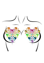 Leg Avenue Prism Nipple Jewels Stickers and Body Glitter (2 Packets - Multicolor