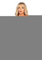 Leg Avenue Python Net Crotchless Footless Lingerie Jumpsuit with Faux Lace Up Detail - Black - One Size