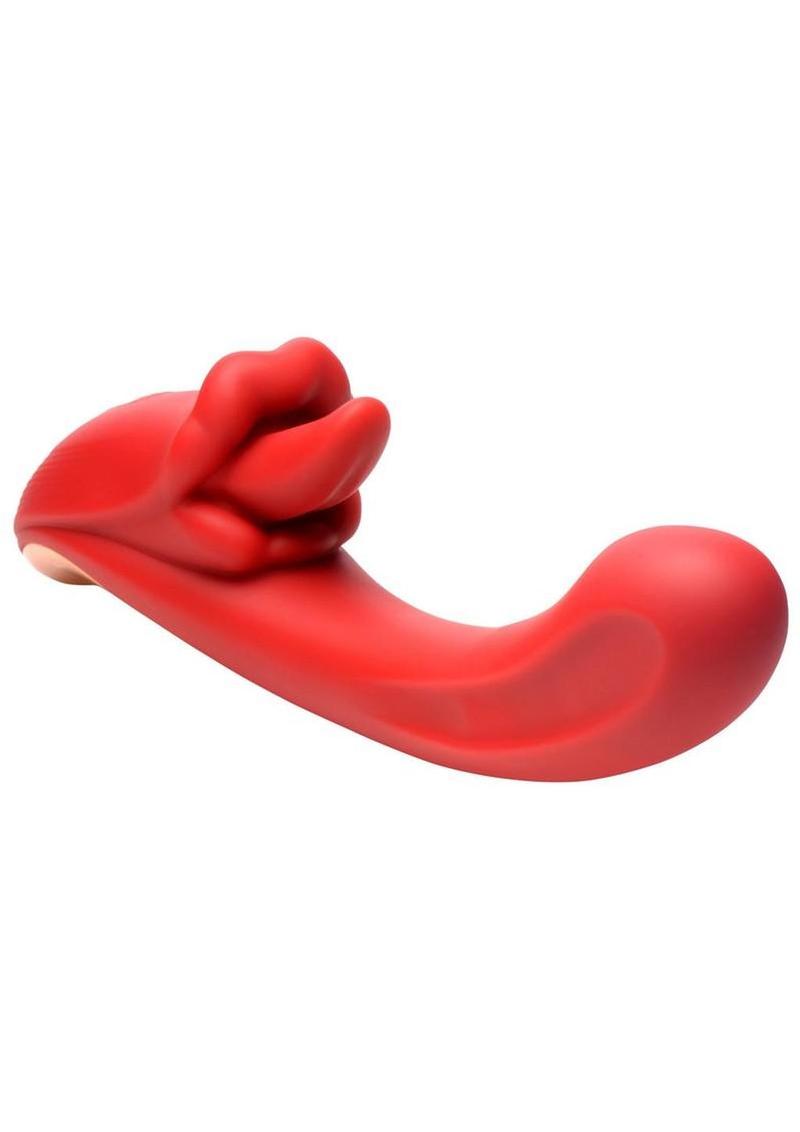 Lickgasm Lusty Licker Licking Rechargeable Silicone Vibrator - Red