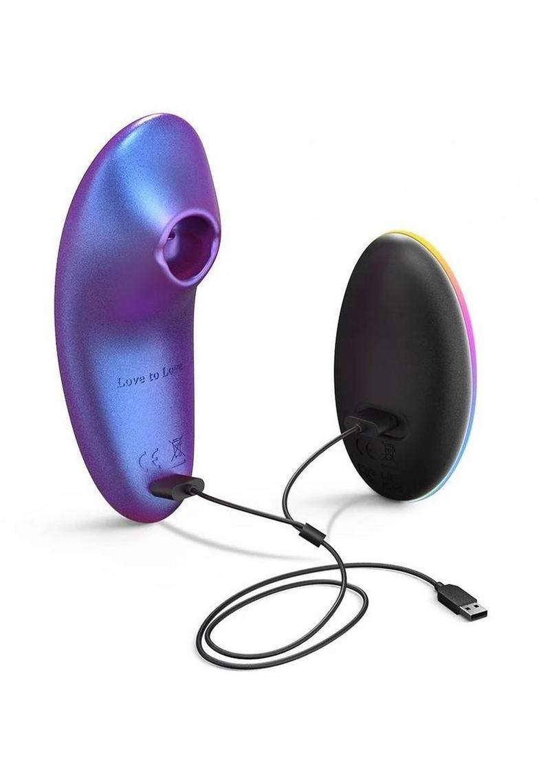 Love to Love Dreamer Silicone Rechargeable Sense Touch Vibrator with Remote - Iridescent Night