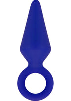 Luxe Candy Rimmer Silicone Butt Plug - Blue/Indigo - Small