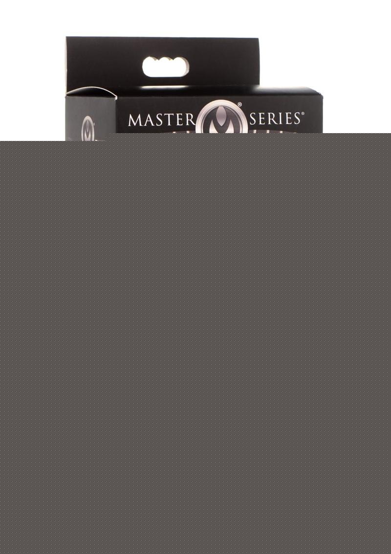 Master Series Collared Temptress Collar with Nipple Clamps - Black